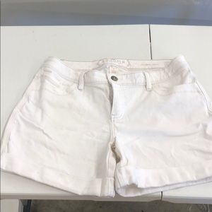 White modern short shorts